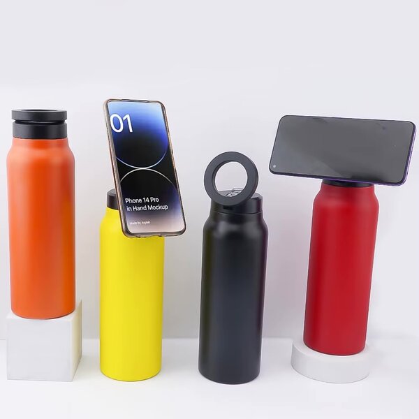 Bouteille magnétique porte-téléphone