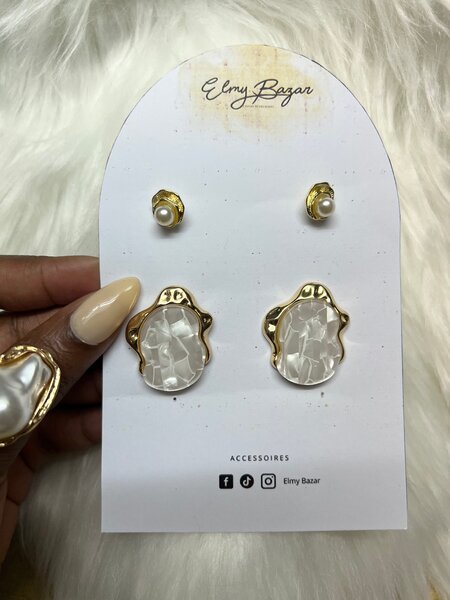 Boucles d'oreilles en nacre