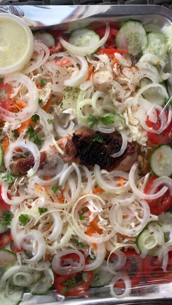 Salade de légume au poulet