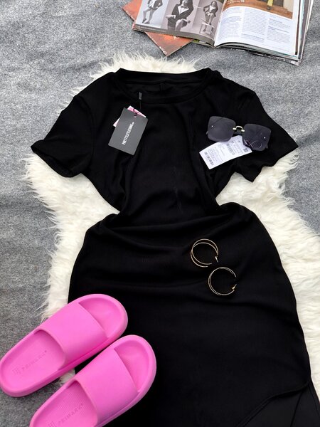 Black maxi dress