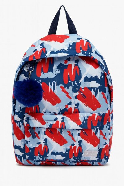 Sac à dos graphique multicolore