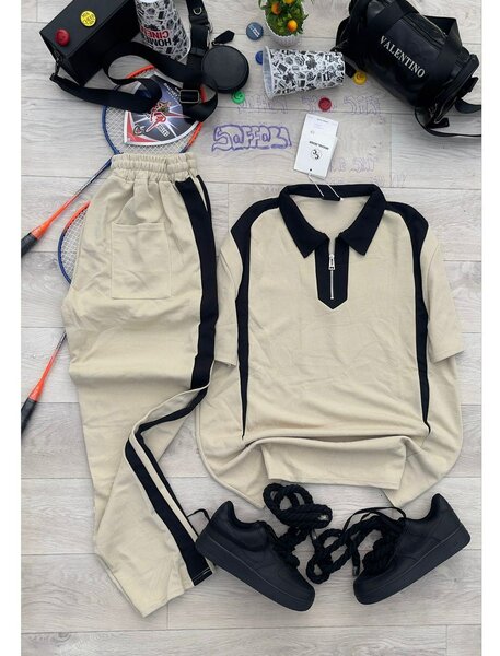 Ensemble sport élégant beige