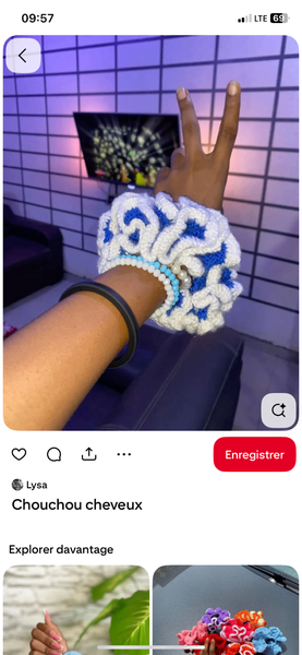 Chouchou Élastique Tricoté
