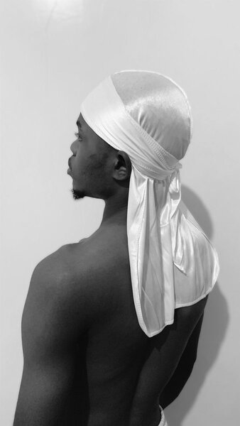 Durag en soie blanc élégant