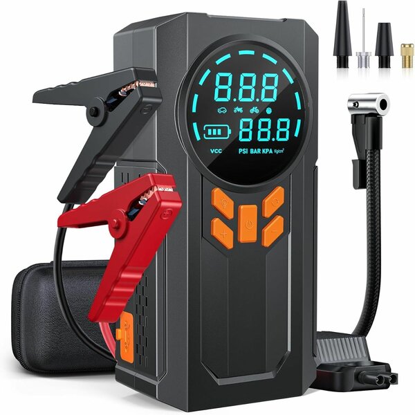 2in1 car jumper with tire pump