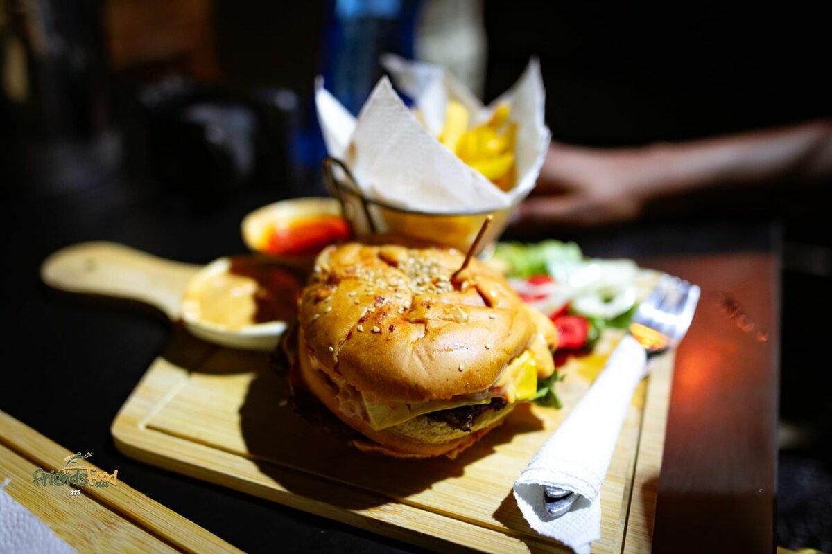 Cheeseburger frites