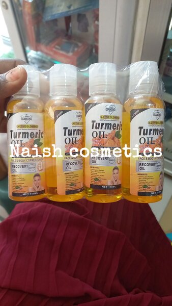 Smooth diamond  active glowing  turmeric oil