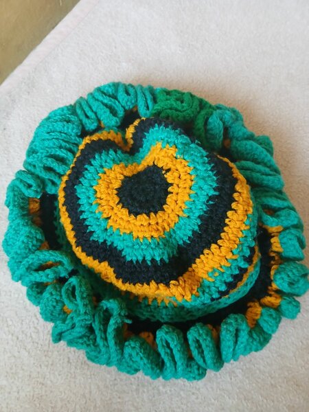 Ruffled hat