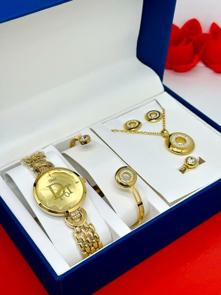 Élégant Coffret Cadeau Montre et Bijoux