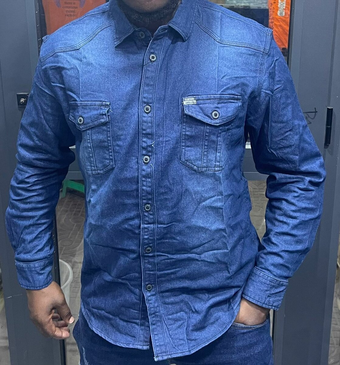 Chemise jeans