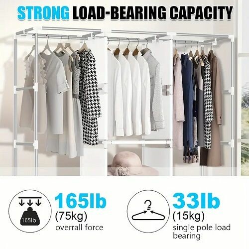 Fashion Classy 3 Column Mobile Steel Wardrobe Closet(Brown)