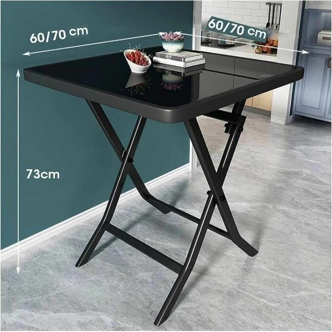Table pliante portable noir