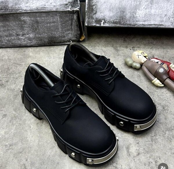 Men's Black Platform Shoes