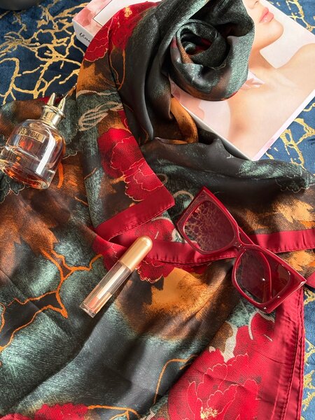 Foulard en soie coloré