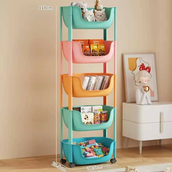 Étagère de rangement colorée