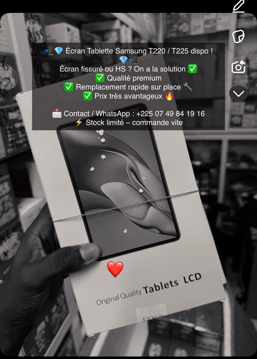 Écran Tablette Samsung T220