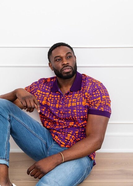 African pring polo shirt