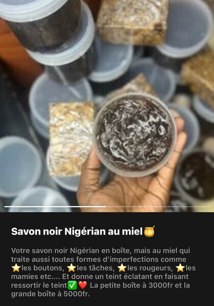 Savon Noir Nigérian au Miel
