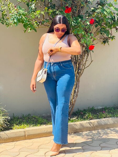 Blue mom jeans