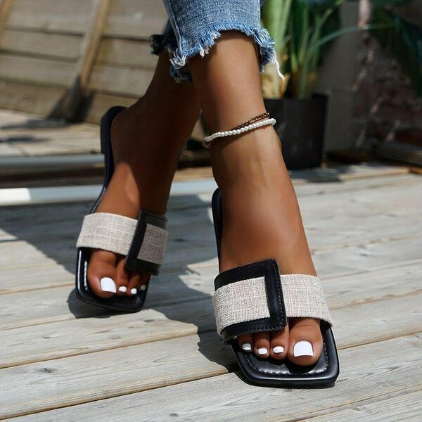 Leather slippers
