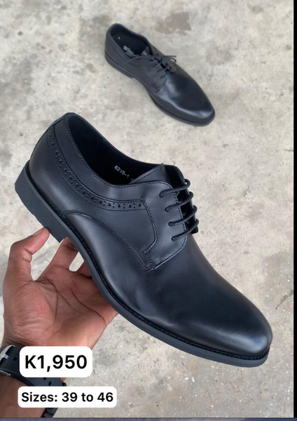 black lace-up shoes