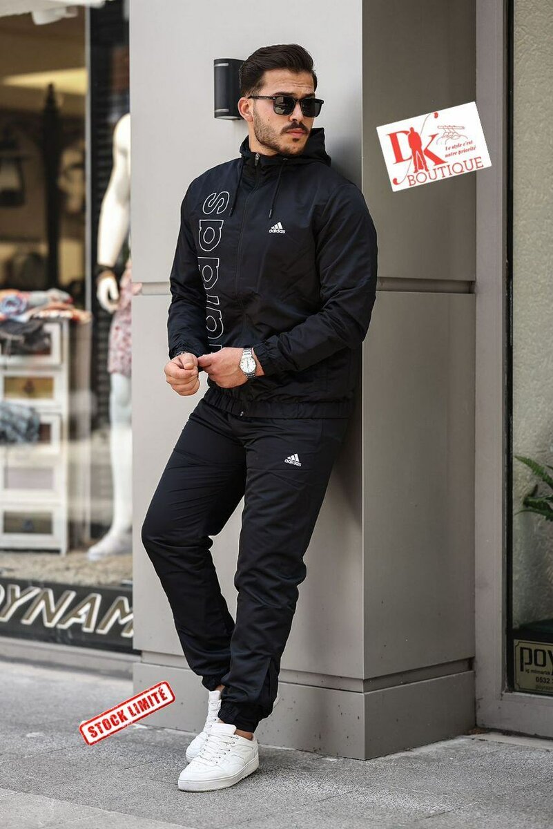 Survêtement sport noir homme
