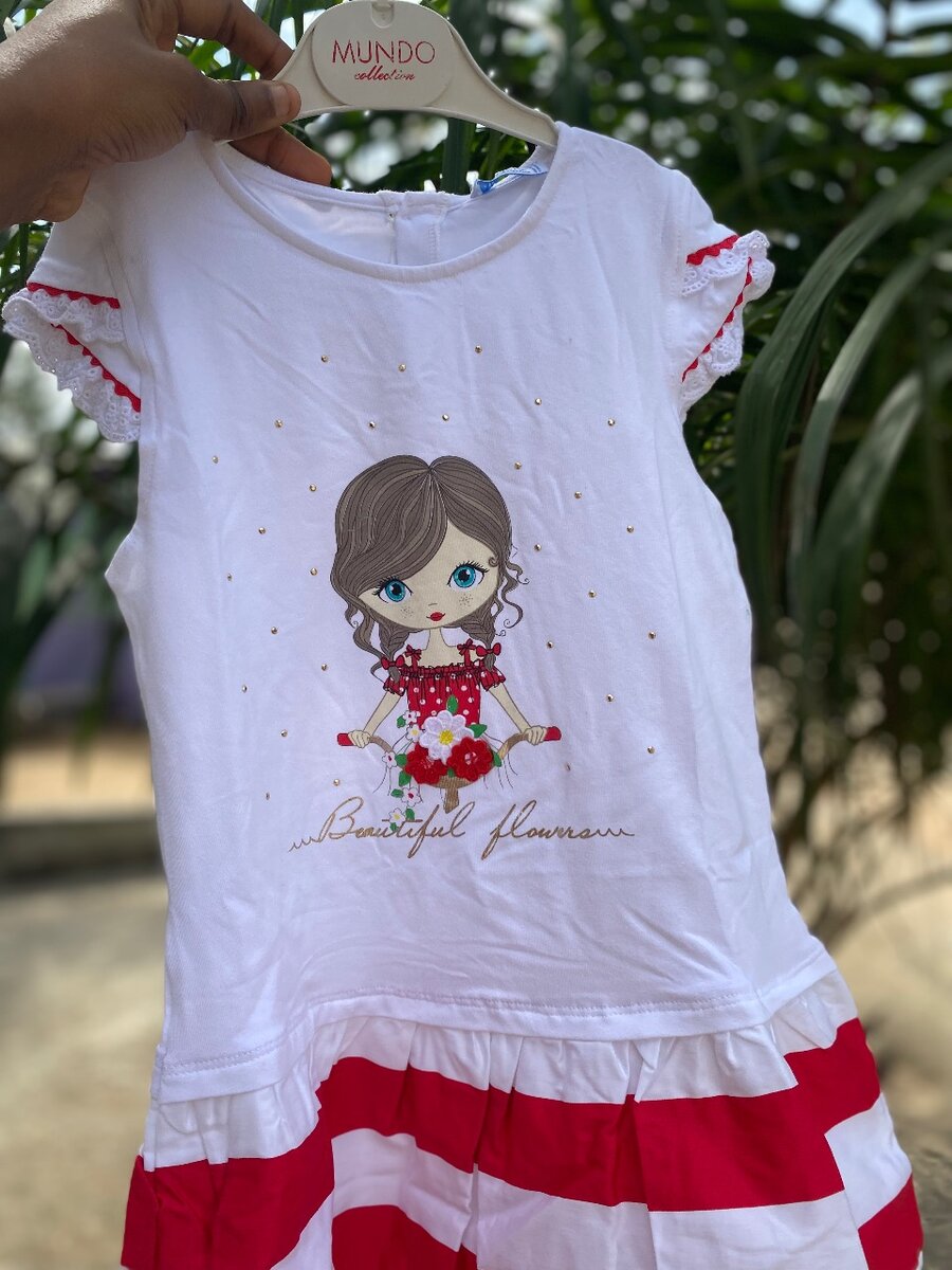 Robe Fille Motif Poupée