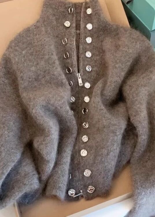 Veste en laine zippée