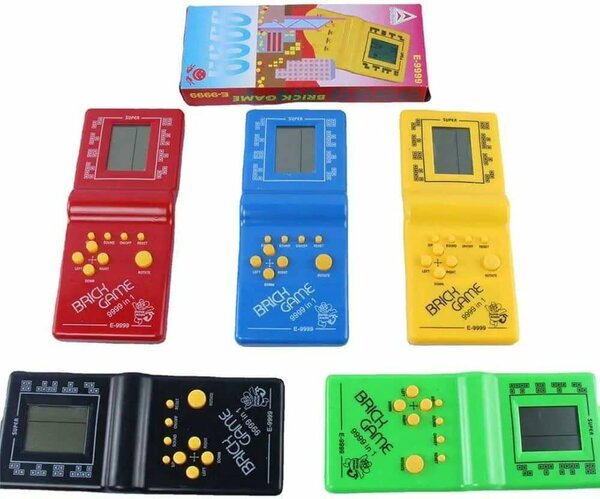 Console rétro jeux brick Tetris en bois cadeaux originaux