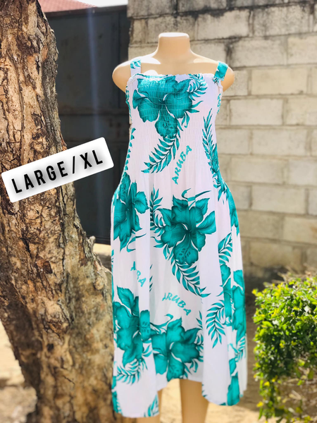 Robe blanc bleu