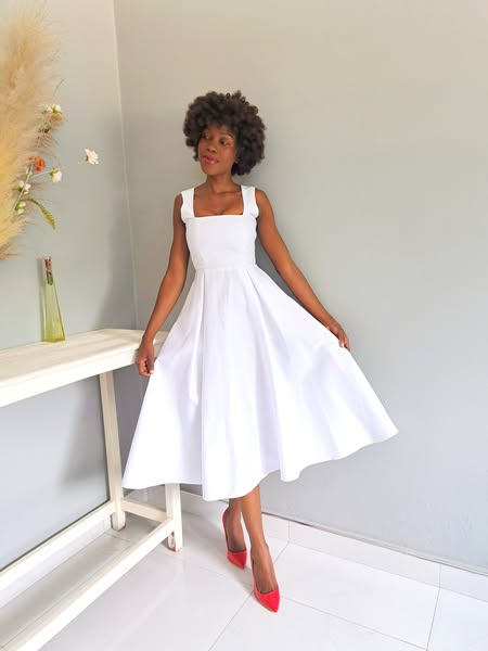 white dress