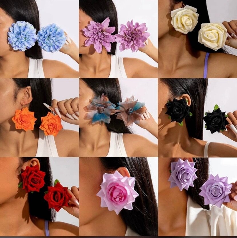 Boucles d'oreilles fleurs élégantes