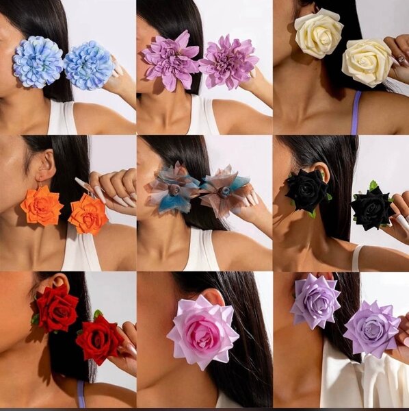 Boucles d'oreilles fleurs élégantes
