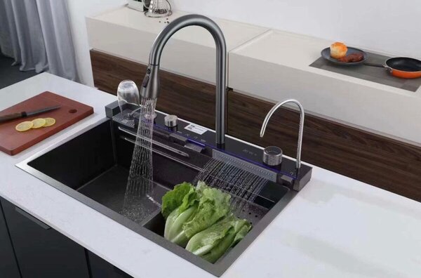Kitchen sink Set With Adjustable Faucet spray