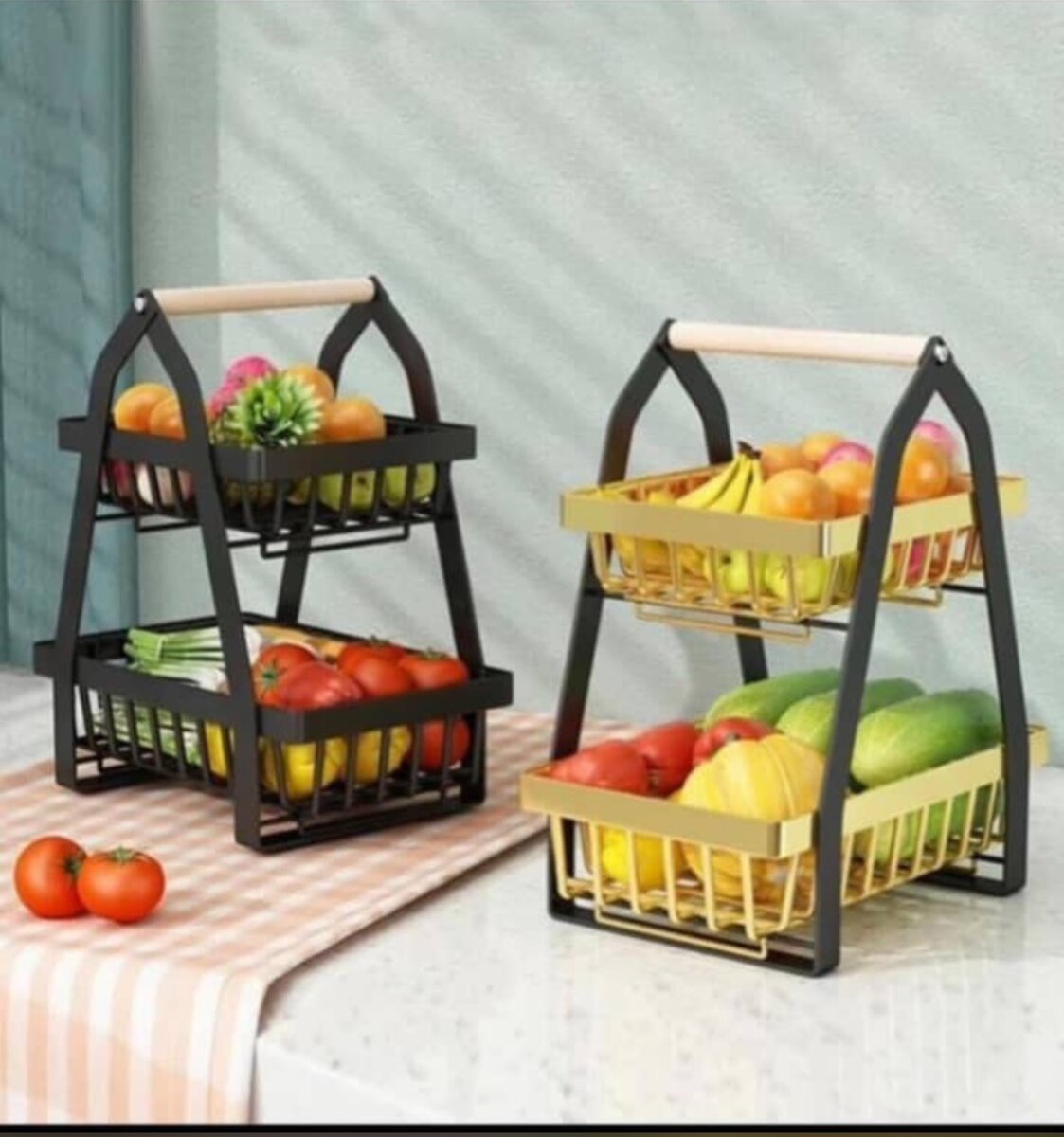 Fruits Basket -Black & Gold