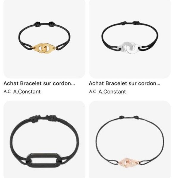 Bracelet élégant sur cordon