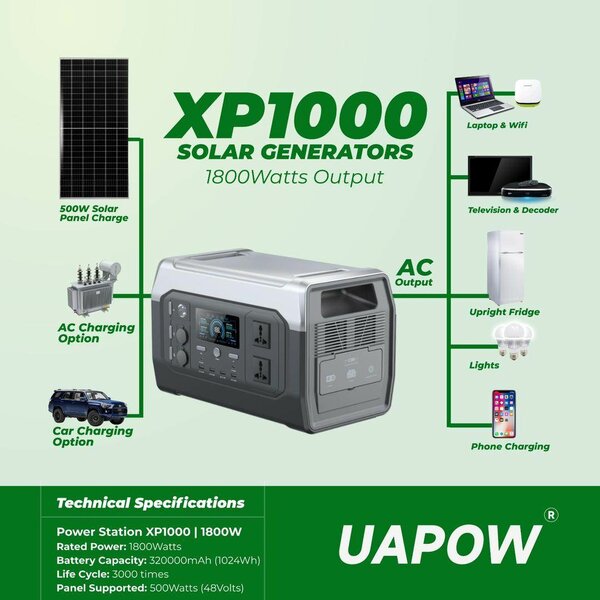 XP1000 Solar Generator