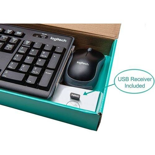 Logitech Combo Clavier Et Souris Sans Fil Logitech MK270 - AZERTY - Noir