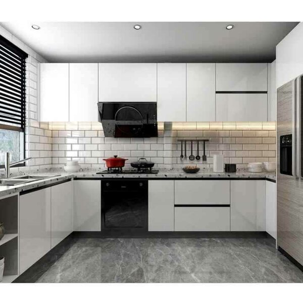Kitchen cabinet installation.