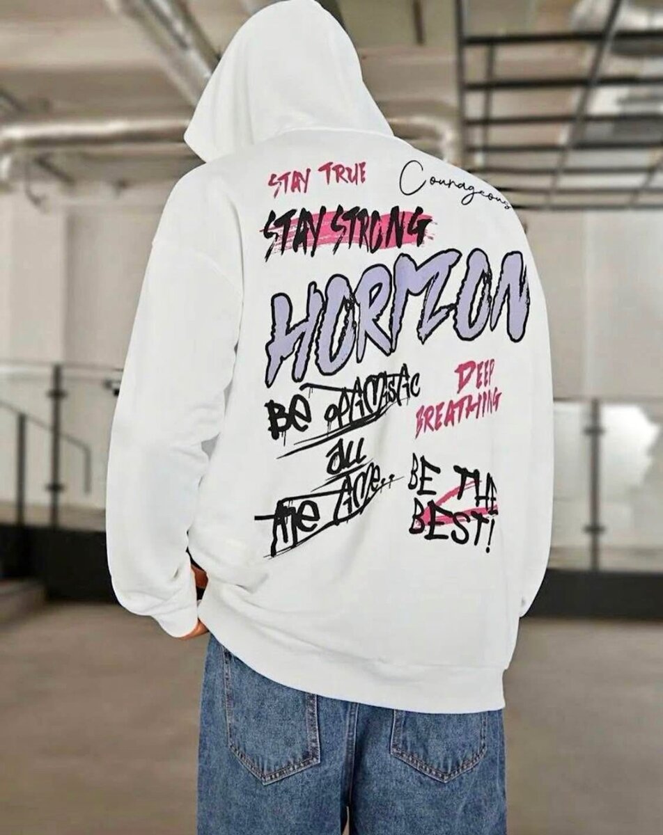 Sweatshirt à message créatif