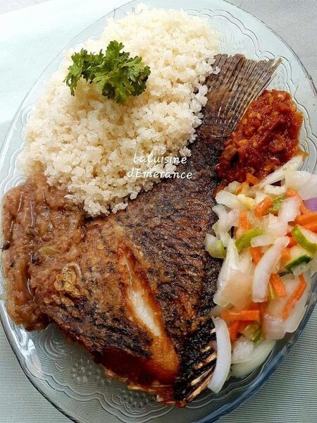Plat de poisson grillé délicieux