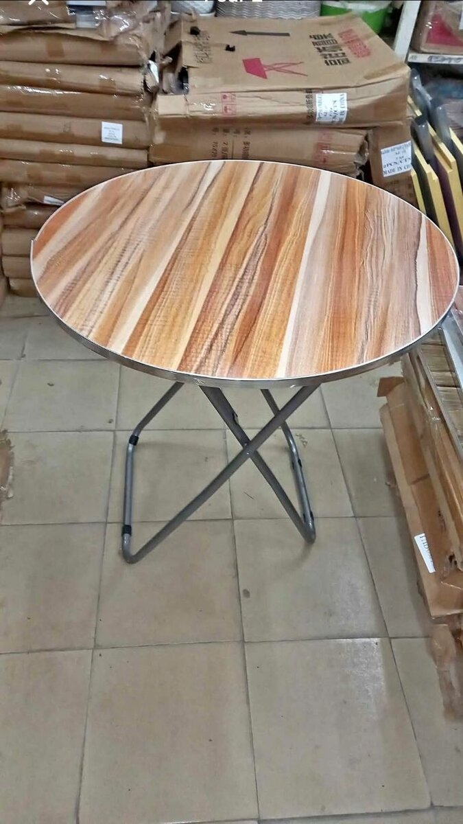 Table pliante ronde en bois