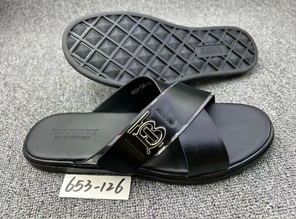 Leather slippers