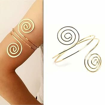 Bracelet spirale doré élégant