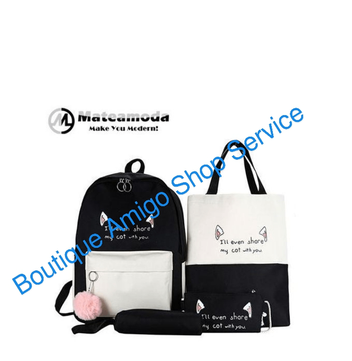 Ensemble sac à dos chat 4 en 1