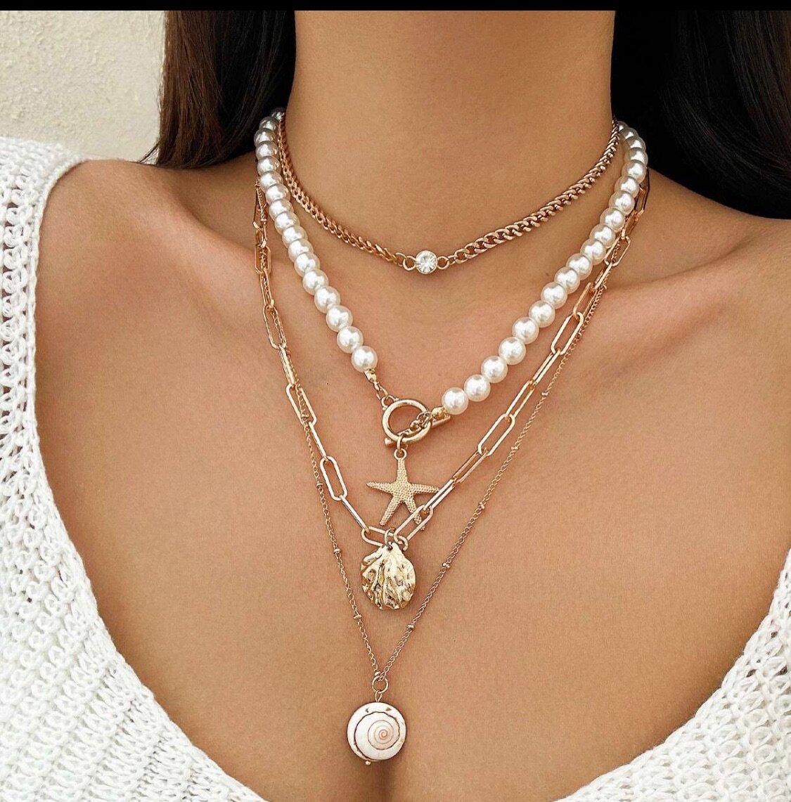 Beaded necklace set
