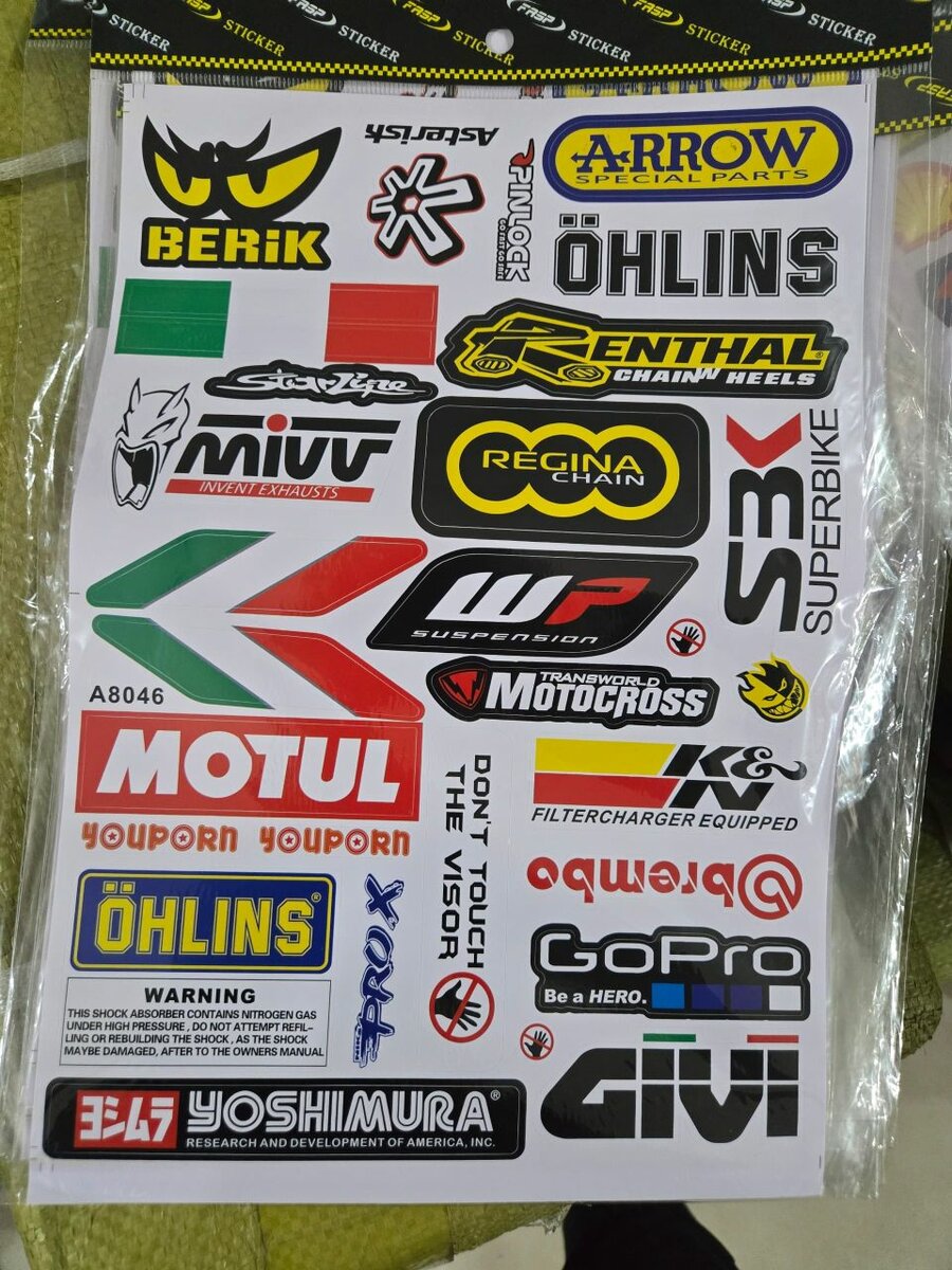 Autocollants Motos Course