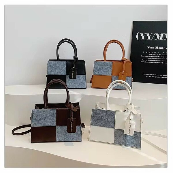 Sac à main en cuir patchwork