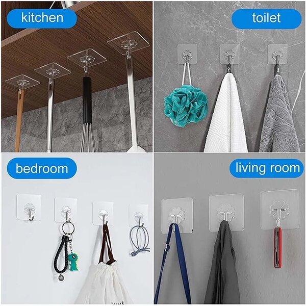 Adhesive hooks