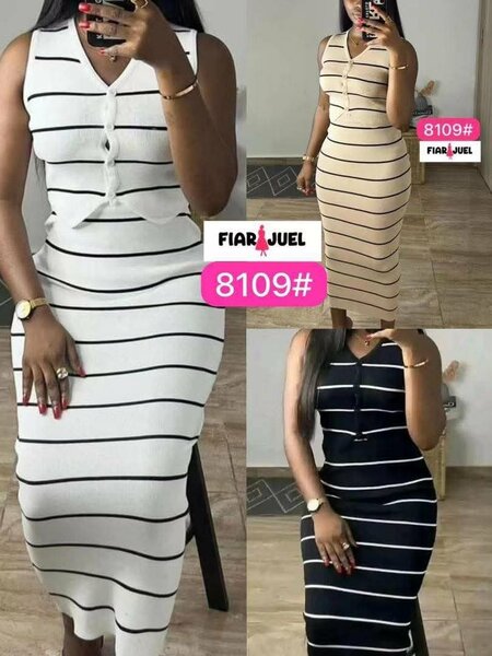 Robe Longue Rayée Femme